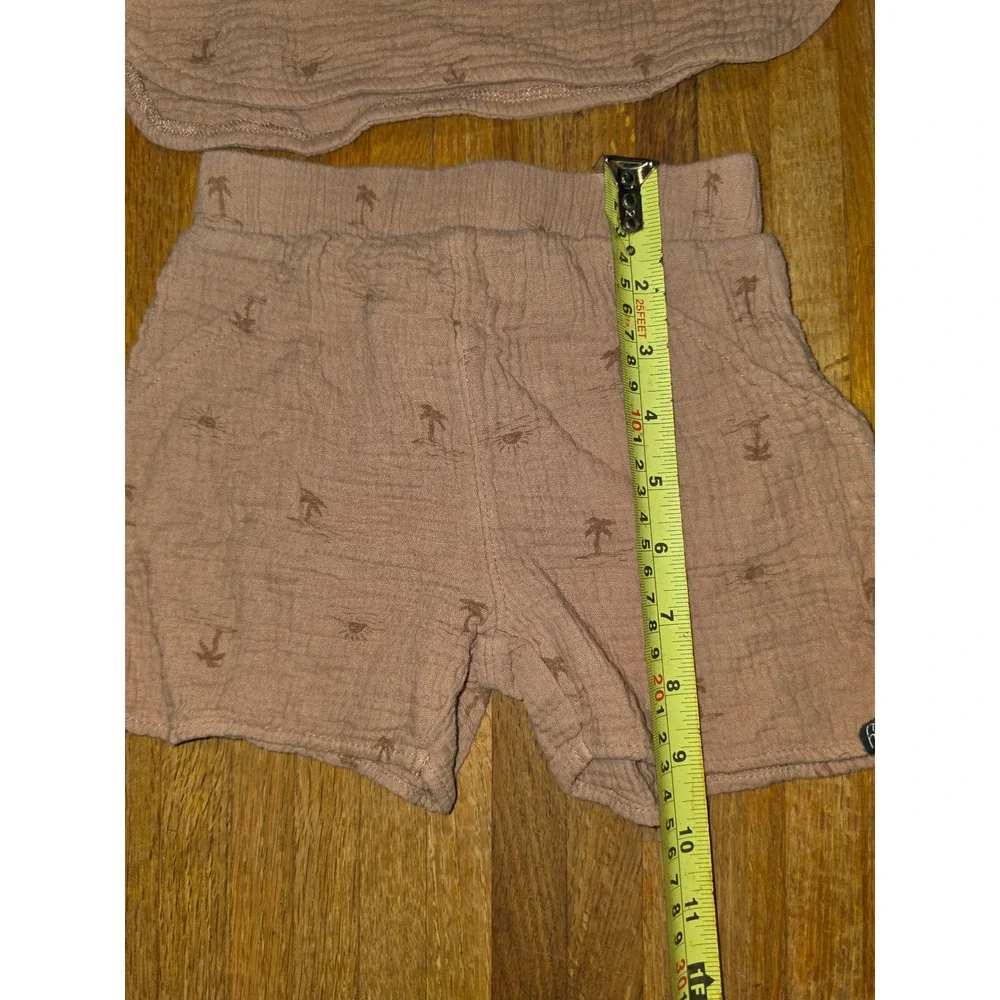 Modern Moments Gerber Toddler Girls 3T Clay Gauze Henley Shirt and Shorts Set